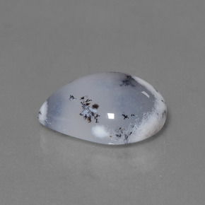 7.56克拉天然树枝玉髓，梨形，半透明