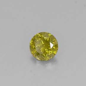 0.17克拉天然黄色钻石，圆形切割，3.52毫米，SI