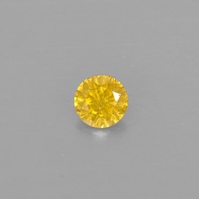 0.10克拉天然黄色钻石，圆形切割，2.95毫米，SI-I1