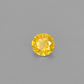 0.10克拉天然黄色钻石，圆形切割，2.95毫米，SI-I1