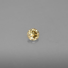 0.20克拉天然黄色钻石，圆形切割，3.65毫米，VS