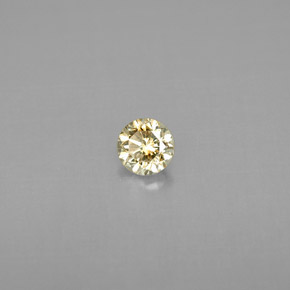 0.22克拉天然黄色钻石，圆形切割，3.67毫米，VS