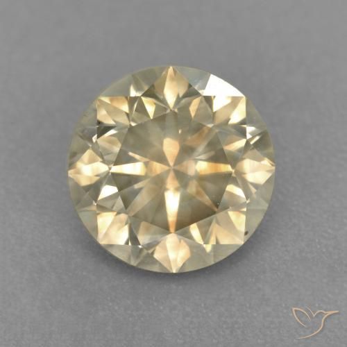 1.85ct 天然 香槟色 钻石, 圆形的, SI