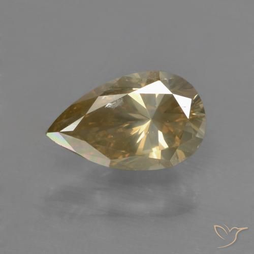 0.96ct 天然 白兰地 钻石, 梨形, SI