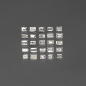 天然白色钻石，长方形切工，2.1×1.5毫米，SI
