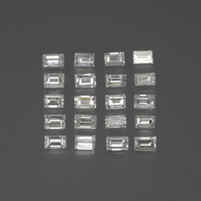 天然白色钻石，长方形切工，2.1×1.4毫米，SI