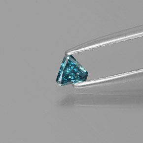 0.11克拉天然钻石，三角形，3.8×3.2毫米，SI