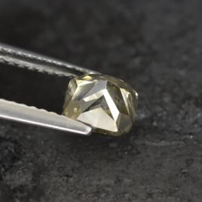 1.21克拉天然黄金色钻石，垫形剪裁，6×6毫米，SI