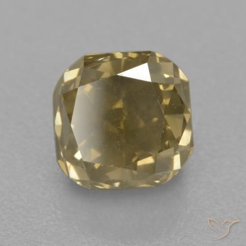 1.57ct 天然 香槟酒 钻石, 祖母绿式切割, SI