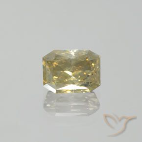 1.68ct 天然 香槟色 钻石, 祖母绿式切割, SI