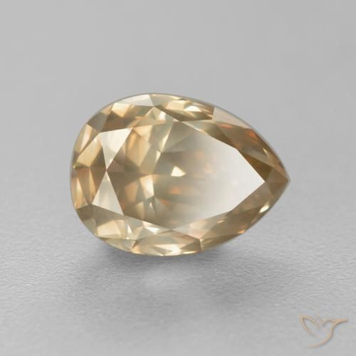 1.82ct 天然 咖啡棕 钻石, 梨形, SI