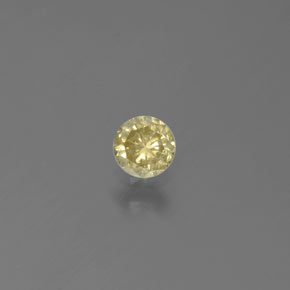 0.16克拉天然黄色钻石，圆形切割，3.42毫米，SI