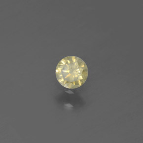 0.13克拉天然黄金色钻石，圆形切割，3.21毫米，SI