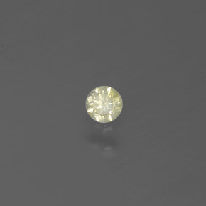 0.07克拉天然黄色钻石，圆形切割，2.55毫米，SI