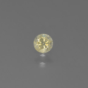 0.14克拉天然黄色钻石，圆形切割，3.28毫米，SI