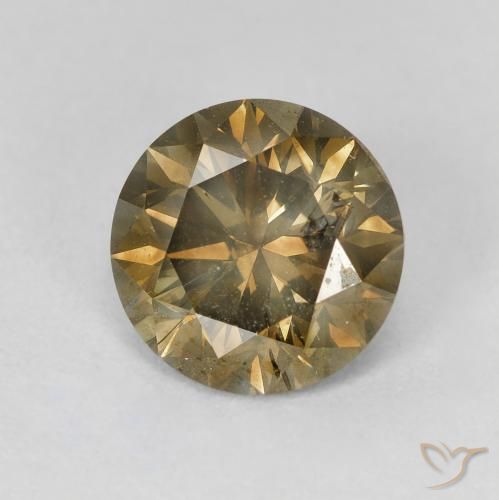 2.10ct 天然 棕褐色 钻石, 圆形的, VS-SI