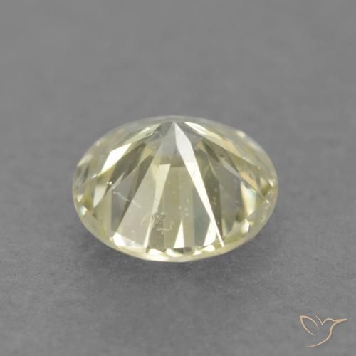 0.18克拉天然黄色钻石，圆形切割，3.60毫米，VS