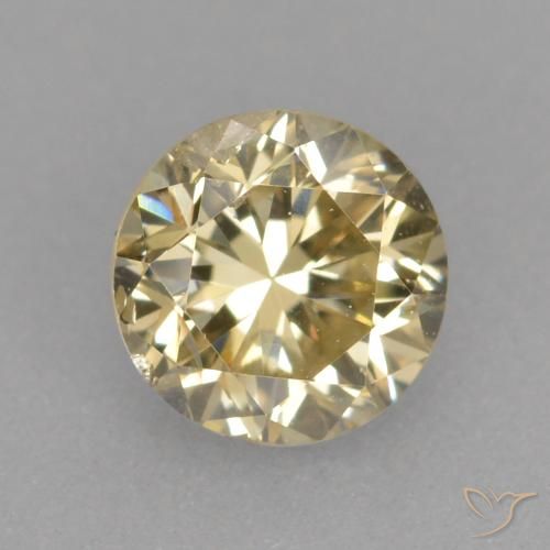 0.36ct 天然 香槟色 钻石, 圆形的, VS-SI
