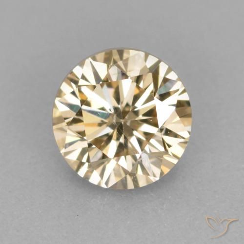 0.31ct 天然 白兰地 钻石, 圆形的, VS