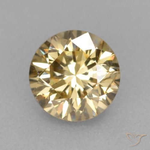 0.25ct 天然 香槟酒 钻石, 圆形的, VS