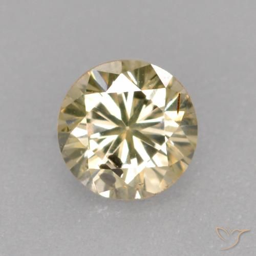0.23ct 天然 香槟色 钻石, 圆形的, VS