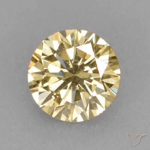 0.30ct 天然 香槟酒 钻石, 圆形的, VS