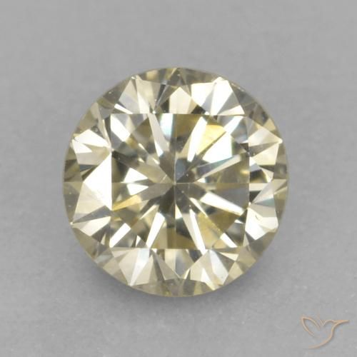 0.18ct 天然 香槟色 钻石, 圆形的, VVS-VS