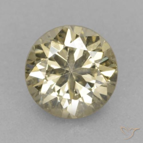 0.20ct 天然 白兰地 钻石, 圆形的, VVS-VS