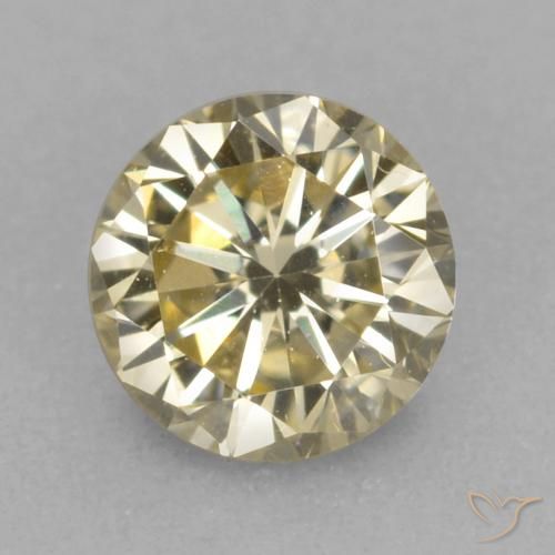 0.21ct 天然 中褐色 钻石, 圆形的, VVS-VS