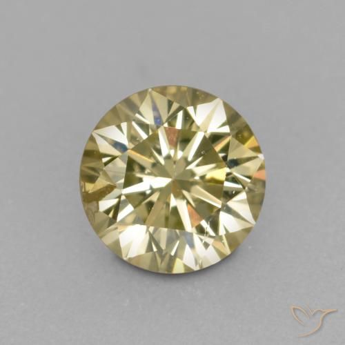 0.25ct 天然 香槟色 钻石, 圆形的, VS-SI