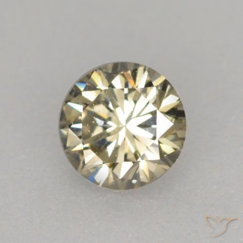 0.23ct 天然 白兰地 钻石, 圆形的, VVS-VS