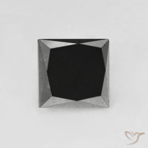 1.06ct 天然 黑色 钻石, 正方形, 不透明