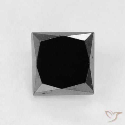 0.29ct 天然 黑色 钻石, 正方形, 不透明