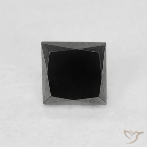 0.18ct 天然 黑色 钻石, 正方形, 不透明