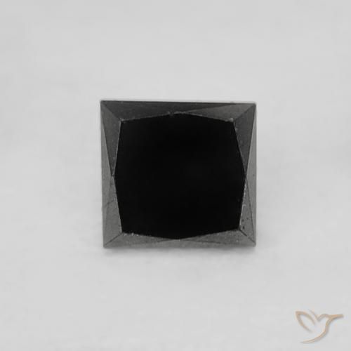 0.18ct 天然 黑色 钻石, 正方形, 不透明