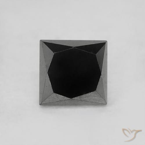 0.23ct 天然 黑色 钻石, 正方形, 不透明