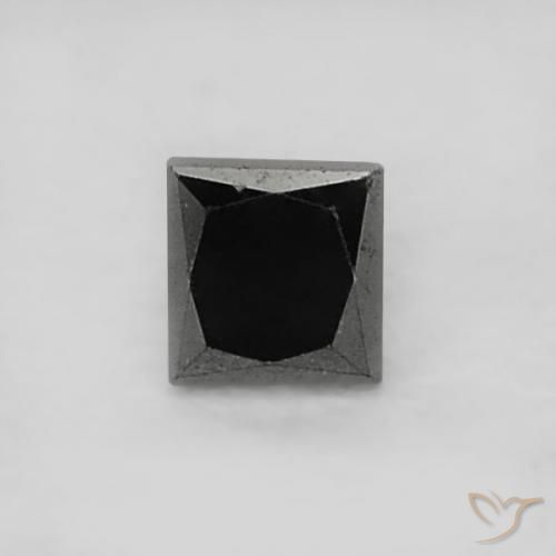 0.07ct 天然 黑色 钻石, 正方形, 不透明
