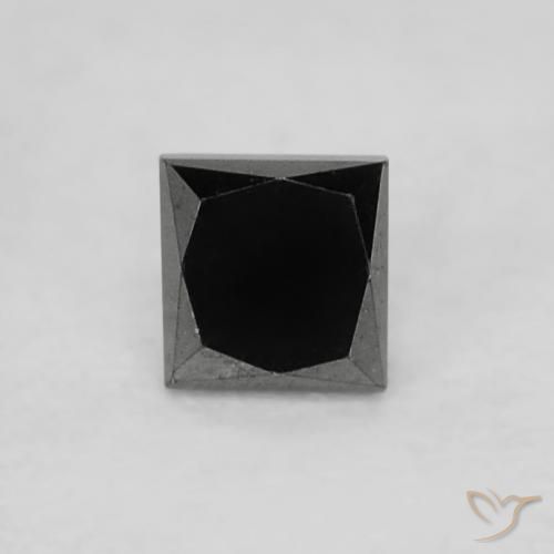 0.18ct 天然 黑色 钻石, 正方形, 不透明