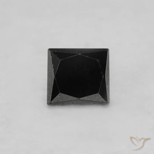 0.07ct 天然 黑色 钻石, 正方形, 不透明