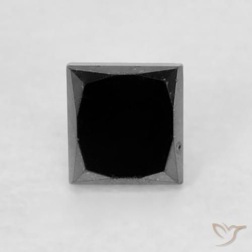 0.23ct 天然 黑色 钻石, 正方形, 不透明