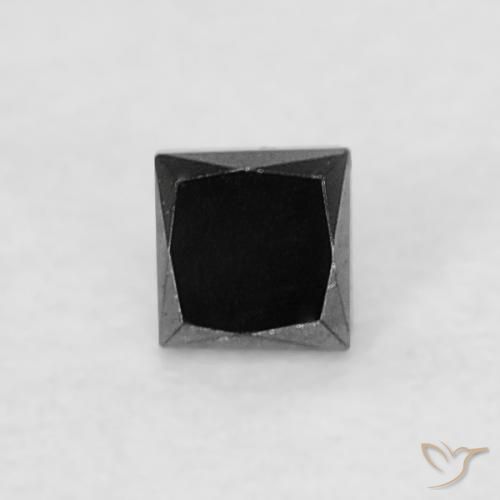 0.06ct 天然 黑色 钻石, 正方形, 不透明