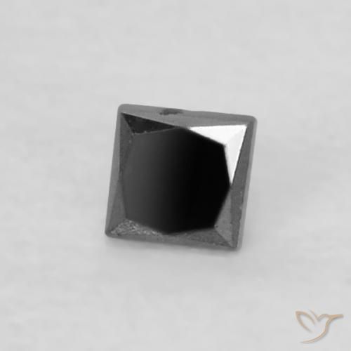 0.06ct 天然 黑色 钻石, 正方形, 不透明