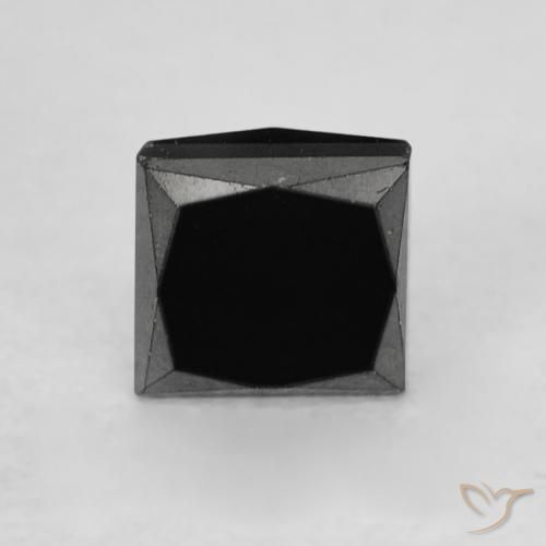 0.42ct 天然 黑色 钻石, 正方形, 不透明