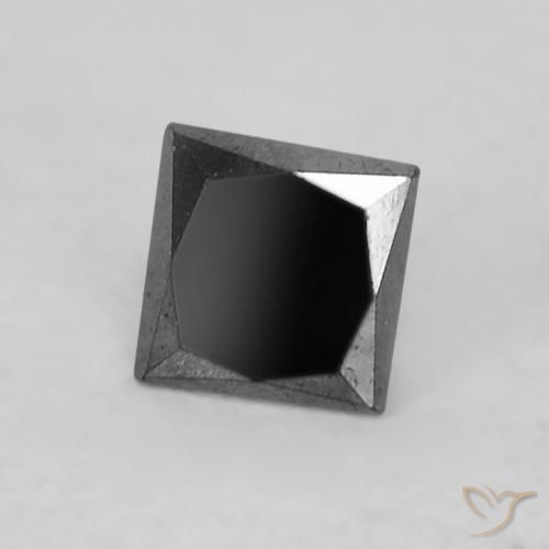 0.16ct 天然 黑色 钻石, 正方形, 不透明
