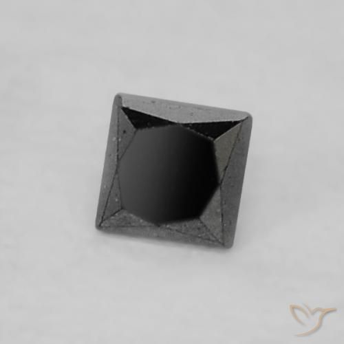 0.07ct 天然 黑色 钻石, 正方形, 不透明