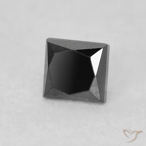 0.14ct 天然 黑色 钻石, 正方形, 不透明
