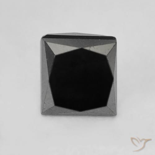 0.40ct 天然 黑色 钻石, 正方形, 不透明