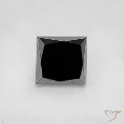 0.17ct 天然 黑色 钻石, 正方形, 不透明