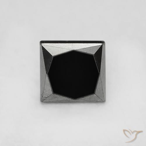 0.22ct 天然 黑色 钻石, 正方形, 不透明