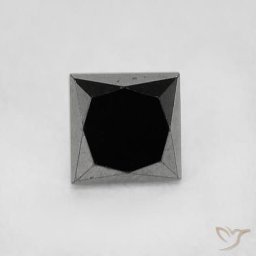 0.20ct 天然 黑色 钻石, 正方形, 不透明